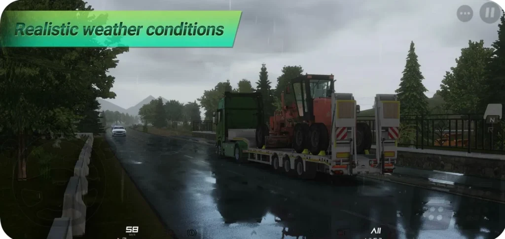 Realistic weather effects in Truckers of Europe 3